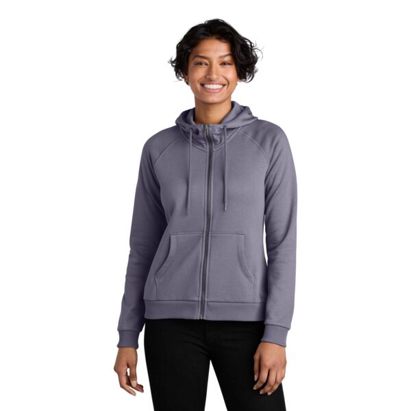 Women's Organic CVC Fleece Full Zip Hoodie Thumbnail