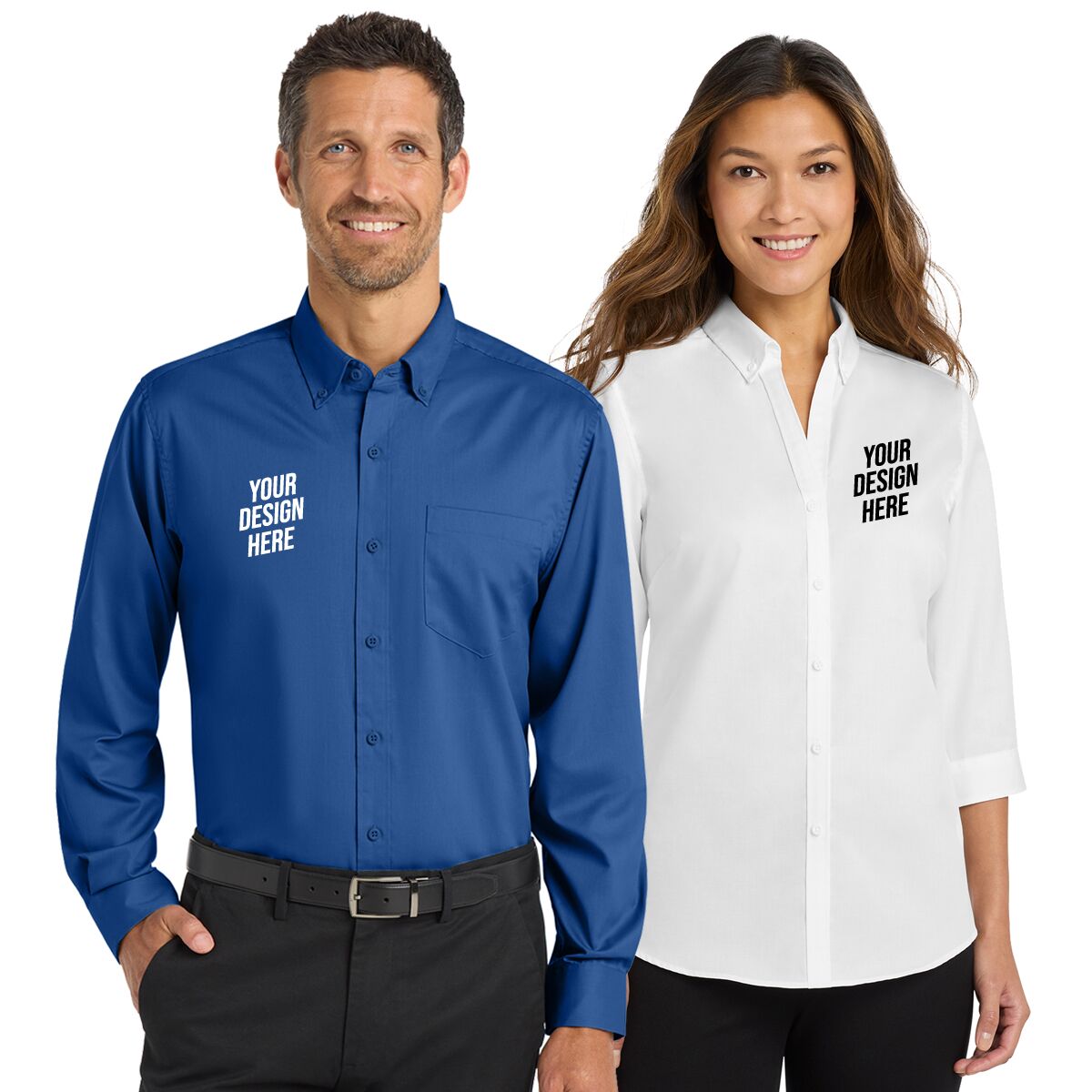 custom woven shirts, embroidered woven shirts, company dress shirts, logo button-down shirts, branded work shirts, corporate woven shirts, personalized woven shirts