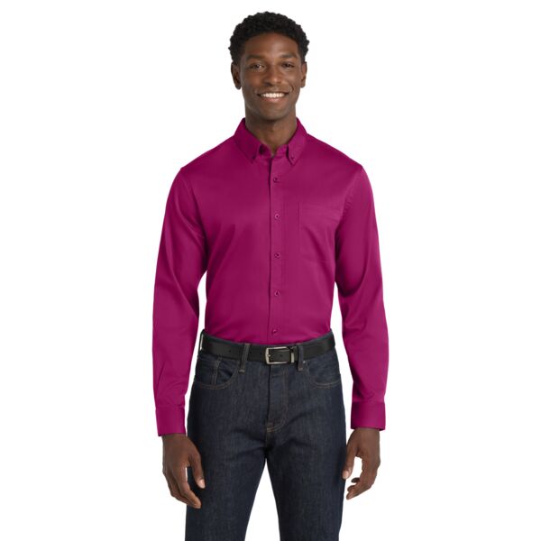 Long Sleeve SuperPro React ™ Twill Shirt Thumbnail