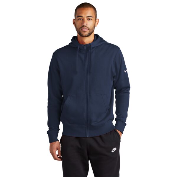 Club Fleece Sleeve Swoosh Full Zip Hoodie Thumbnail