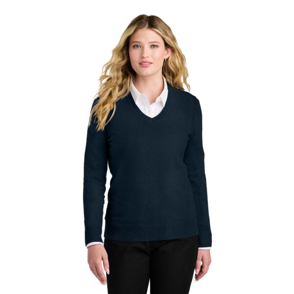Women's Easy Care V Neck Sweater Thumbnail
