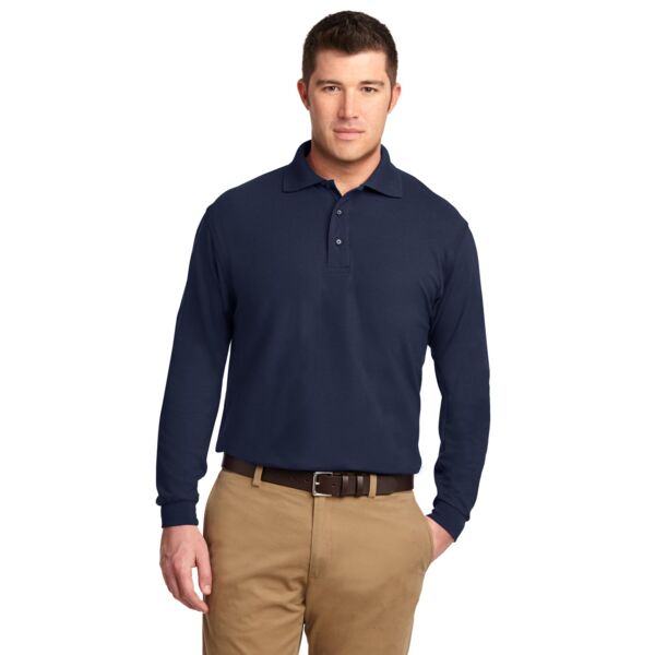 Tall Silk Touch™ Long Sleeve Polo Thumbnail