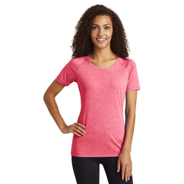 ® Ladies PosiCharge ® Tri Blend Wicking Scoop Neck Raglan Tee Thumbnail
