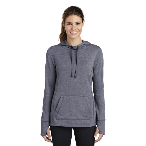 ® Ladies PosiCharge ® Tri Blend Wicking Fleece Hooded Pullover Thumbnail