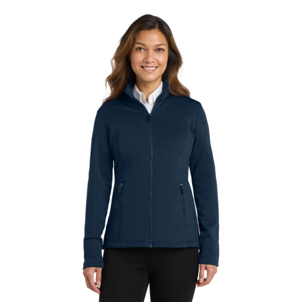 ® Ladies Grid Fleece Jacket Thumbnail